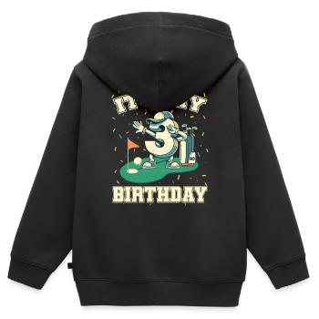 It's My Birthday Boy 3rd Golf B-day Golfing - Kinder Premium Organic Zip Hoodie - Schwarz - Hinten - AI Model Kid Male (0cm)