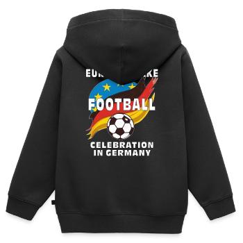 EUROPE AWAKE FOOTBALL CELEBRATION IN GERMANY - Kinder Premium Organic Zip Hoodie - Schwarz - Hinten - AI Model Kid Male (0cm)