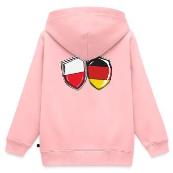 POLAND, GERMANY - Kids Premium Organic Zip-up Hoodie - rose - Back - AI Model Kid Female (0cm)