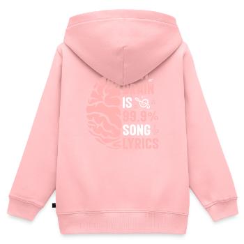 Mein Gehirn besteht zu 99,9% aus Songtexten Lustige Frauen Männer - Kinder Premium Organic Zip Hoodie - Rosa - Hinten - AI Model Kid Female (0cm)