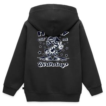 It' My 2nd Birthday Boy Toddler Skateboard B-day - Kinder Premium Organic Zip Hoodie - Schwarz - Hinten - AI Model Kid Male (0cm)