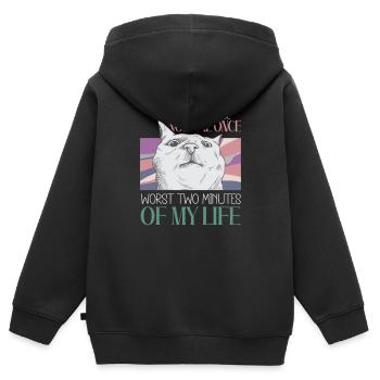 Being Normal Was Yesterday Funny Cat Saying - Kids Premium Organic Zip-up Hoodie - black - Back - AI Model Kid Male (0cm)