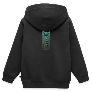 Rule and its Shadow - Design with Crown - Kids Premium Organic Zip-up Hoodie - black - Back - AI Model Kid Male (0cm)