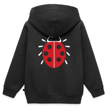 Ladybug - Kids Premium Organic Zip-up Hoodie - black - Back - AI Model Kid Male (0cm)