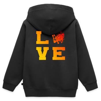 Damen Diving Free Dive Diver Scuba Diver - Kinder Premium Organic Zip Hoodie - Schwarz - Hinten - AI Model Kid Male (0cm)