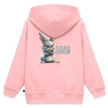 Funny bunny with saying Lower Austria - Kids Premium Organic Zip-up Hoodie - rose - Back - AI Model Kid Female (0cm)
