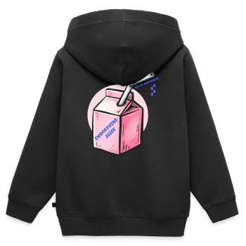 Behavior Optimist Gifts - Kids Premium Organic Zip-up Hoodie - black - Back - AI Model Kid Male (0cm)