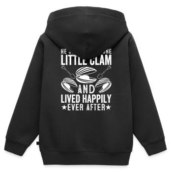 Entdecken Sie Die Freude Am Muschelgraben Mit - Kinder Premium Organic Zip Hoodie - Schwarz - Hinten - AI Model Kid Male (0cm)
