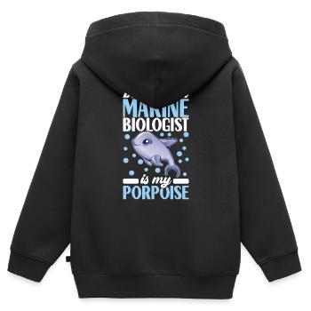 Marine Biology Marine Biologist - Kids Premium Organic Zip-up Hoodie - black - Back - AI Model Kid Male (0cm)