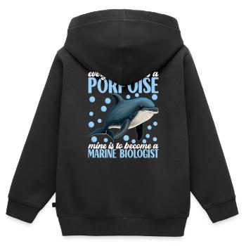 Marine Biology Marine Biologist - Kids Premium Organic Zip-up Hoodie - black - Back - AI Model Kid Male (0cm)