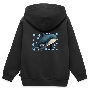 Marine Biology Marine Biologist - Kids Premium Organic Zip-up Hoodie - black - Back - AI Model Kid Male (0cm)