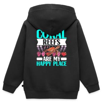 Marine Biology Marine Biologist - Kids Premium Organic Zip-up Hoodie - black - Back - AI Model Kid Male (0cm)