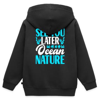 Marine Biology Marine Biologist - Kids Premium Organic Zip-up Hoodie - black - Back - AI Model Kid Male (0cm)