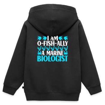 Marine Biology Marine Biologist - Kids Premium Organic Zip-up Hoodie - black - Back - AI Model Kid Male (0cm)