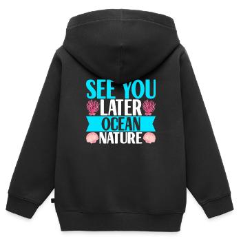 Marine Biology Marine Biologist - Kids Premium Organic Zip-up Hoodie - black - Back - AI Model Kid Male (0cm)
