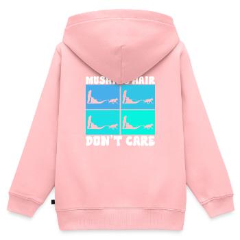 Sledding Sled dogs - Kids Premium Organic Zip-up Hoodie - rose - Back - AI Model Kid Female (0cm)