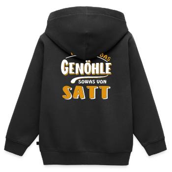 J’EN AI MARRE DE LA LUEUR - Sweat Premium à capuche zippé enfant bio - noir - Dos - AI Model Kid Male (0cm)