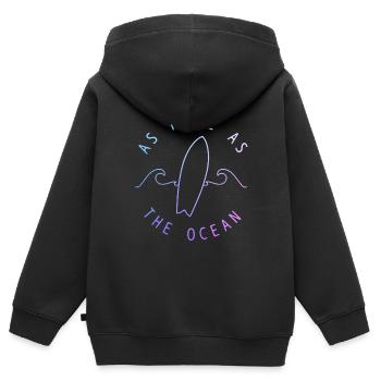 Surfer Vintage Surf Geschenk - Kinder Premium Organic Zip Hoodie - Schwarz - Hinten - AI Model Kid Male (0cm)