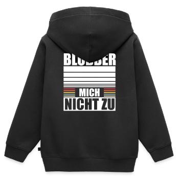 Ne me fais pas bouillir à aucun intérêt misanthrope - Sweat Premium à capuche zippé enfant bio - noir - Dos - AI Model Kid Male (0cm)