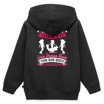 Line Dance Oma Tanzen Cowboystiefel - Kinder Premium Organic Zip Hoodie - Schwarz - Hinten - AI Model Kid Male (0cm)