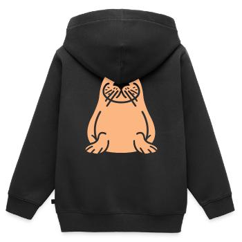 Morse - Sweat Premium à capuche zippé enfant bio - noir - Dos - AI Model Kid Male (0cm)
