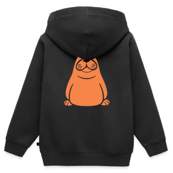 Morse - Sweat Premium à capuche zippé enfant bio - noir - Dos - AI Model Kid Male (0cm)