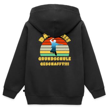Bäähm Grundschule ist Geschafft Schulkinder Schule - Kinder Premium Organic Zip Hoodie - Schwarz - Hinten - AI Model Kid Male (0cm)