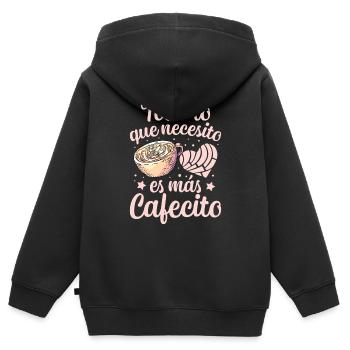 Tut Mir Leid, Ich Kann Nicht, Es Ist - Kinder Premium Organic Zip Hoodie - Schwarz - Hinten - AI Model Kid Male (0cm)