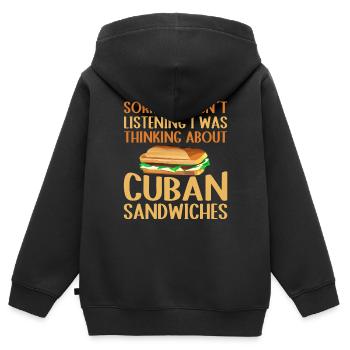 Cuban Sandwich Food Master Für Sandwich-liebhaber - Kinder Premium Organic Zip Hoodie - Schwarz - Hinten - AI Model Kid Male (0cm)