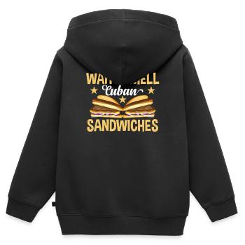 Sandwich Master Deli Sub Lover Sandwich Day Food - Sweat Premium à capuche zippé enfant bio - noir - Dos - AI Model Kid Male (0cm)
