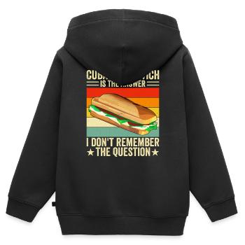 Sandwich Master Deli Sub Lover Sandwich Day Food - Sweat Premium à capuche zippé enfant bio - noir - Dos - AI Model Kid Male (0cm)