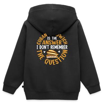 Sandwich Master Deli Sub Lover Sandwich Day Food - Sweat Premium à capuche zippé enfant bio - noir - Dos - AI Model Kid Male (0cm)