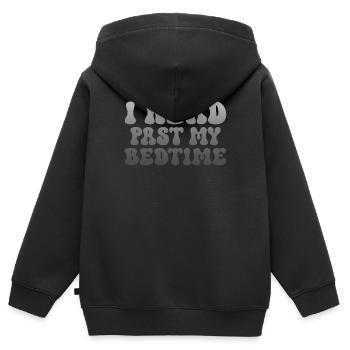 Bibliothek Buchliebhaber Lesender Bücherwurm - Kinder Premium Organic Zip Hoodie - Schwarz - Hinten - AI Model Kid Male (0cm)