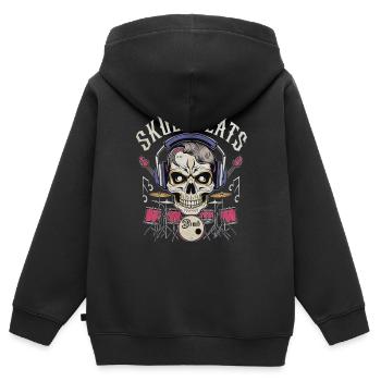 SKULL BEATS - Kinder Premium Organic Zip Hoodie - Schwarz - Hinten - AI Model Kid Male (0cm)