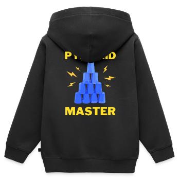 GOBELETS EMPILABLES PCUP SPORTYRAMID MASTER - Sweat Premium à capuche zippé enfant bio - noir - Dos - AI Model Kid Male (0cm)