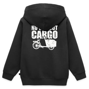 Not a car, but a cargo bike cargo bike - Kids Premium Organic Zip-up Hoodie - black - Back - AI Model Kid Male (0cm)