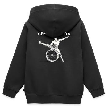 RADSCHLAGEN ROUE - Sweat Premium à capuche zippé enfant bio - noir - Dos - AI Model Kid Male (0cm)