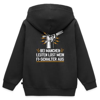 Mon RCD et moi plaisantons avec voltage - Sweat Premium à capuche zippé enfant bio - noir - Dos - AI Model Kid Male (0cm)