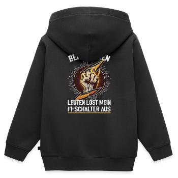 Mon RCD et moi plaisantons avec voltage - Sweat Premium à capuche zippé enfant bio - noir - Dos - AI Model Kid Male (0cm)