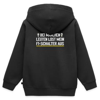 Mon RCD et moi plaisantons avec voltage - Sweat Premium à capuche zippé enfant bio - noir - Dos - AI Model Kid Male (0cm)