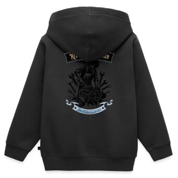Kfz Mechatroniker Abschluss Mechatroniker Geschenk - Kinder Premium Organic Zip Hoodie - Schwarz - Hinten - AI Model Kid Male (0cm)