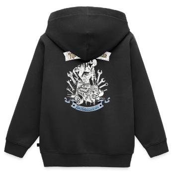 Kfz Mechatroniker Abschluss Mechatroniker Geschenk - Kinder Premium Organic Zip Hoodie - Schwarz - Hinten - AI Model Kid Male (0cm)