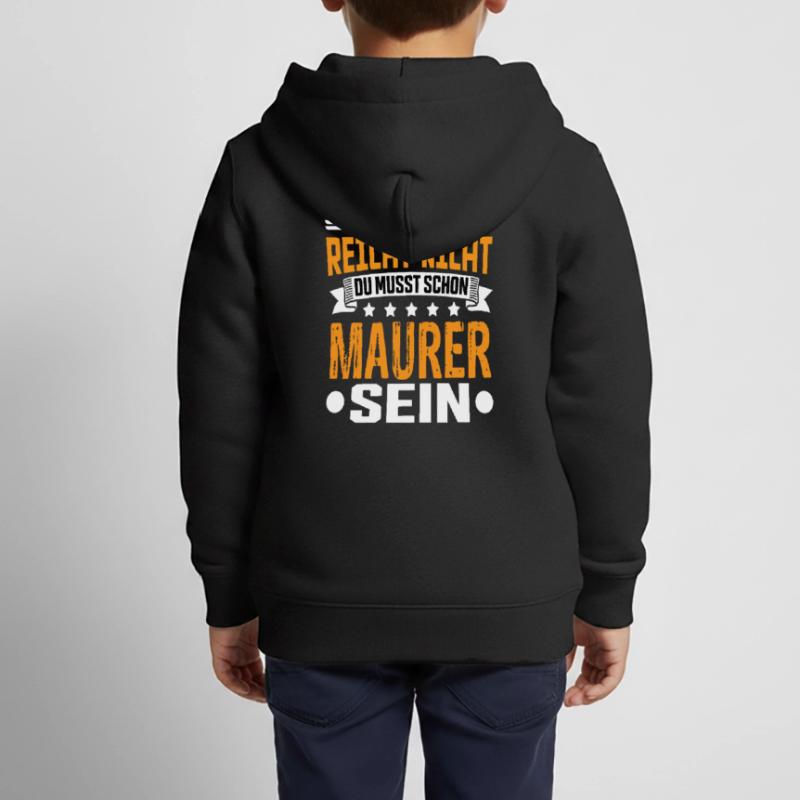Bricklayer Building Construction Structural Engineer Bricklayer Funny Kids Premium Organic Zip-up Hoodie