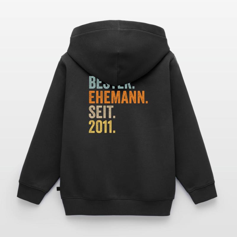 Valentinstag Bester Ehemann Seit 2011 Kinder Premium Organic Zip Hoodie