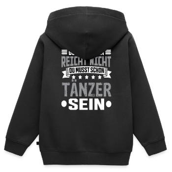 Danseur - Sweat Premium à capuche zippé enfant bio - noir - Dos - AI Model Kid Male (0cm)