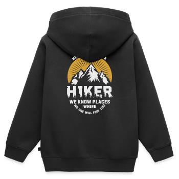 never mess with a hiker - Kids Premium Organic Zip-up Hoodie - black - Back - AI Model Kid Male (0cm)