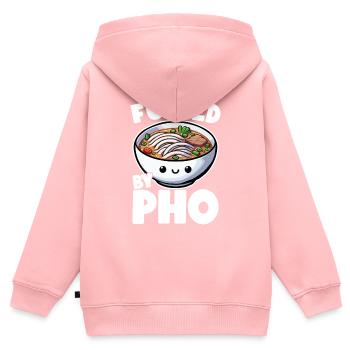 Pho Vietnamesisches Essen Vietnam Pho - Kinder Premium Organic Zip Hoodie - Rosa - Hinten - AI Model Kid Female (0cm)