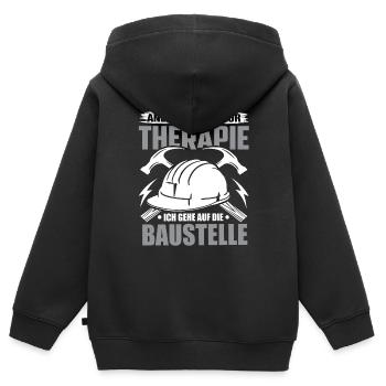 Handwerk Handwerker Handwerker Humor Baustelle - Kinder Premium Organic Zip Hoodie - Schwarz - Hinten - AI Model Kid Male (0cm)
