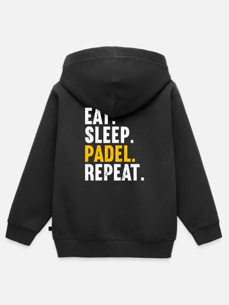 Padel Sport Padel Player - Premium børne zip-hættetrøje økologisk - sort