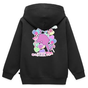 Hobby horse- hobby horse- hobby horsing - Kids Premium Organic Zip-up Hoodie - black - Back - AI Model Kid Male (0cm)